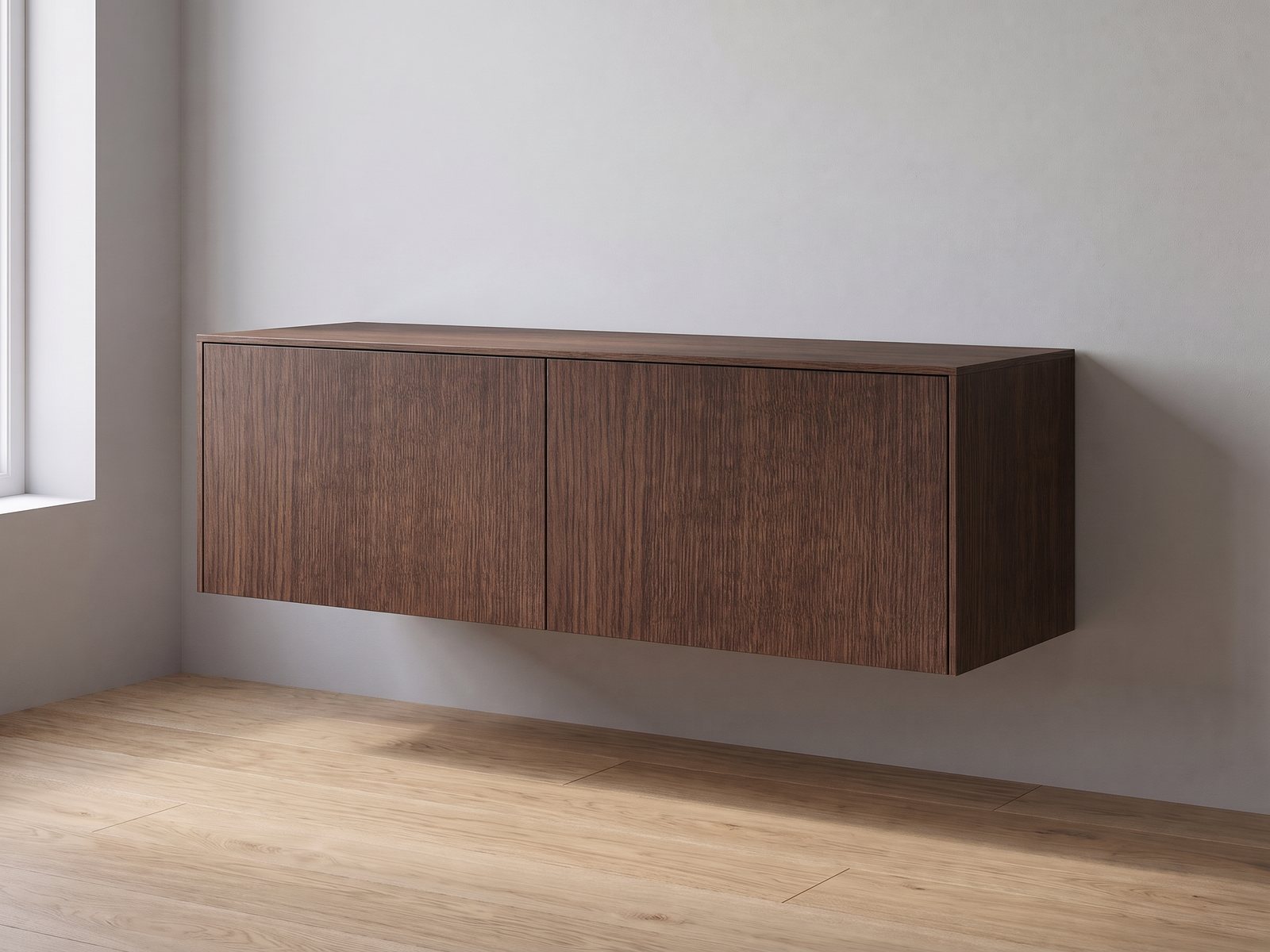 IKEA BESTÅ tv-meubel 120 × 42 × 38 cm met FrontLab-deuren, bovenblad en zijpanelen in Cocoa Oak