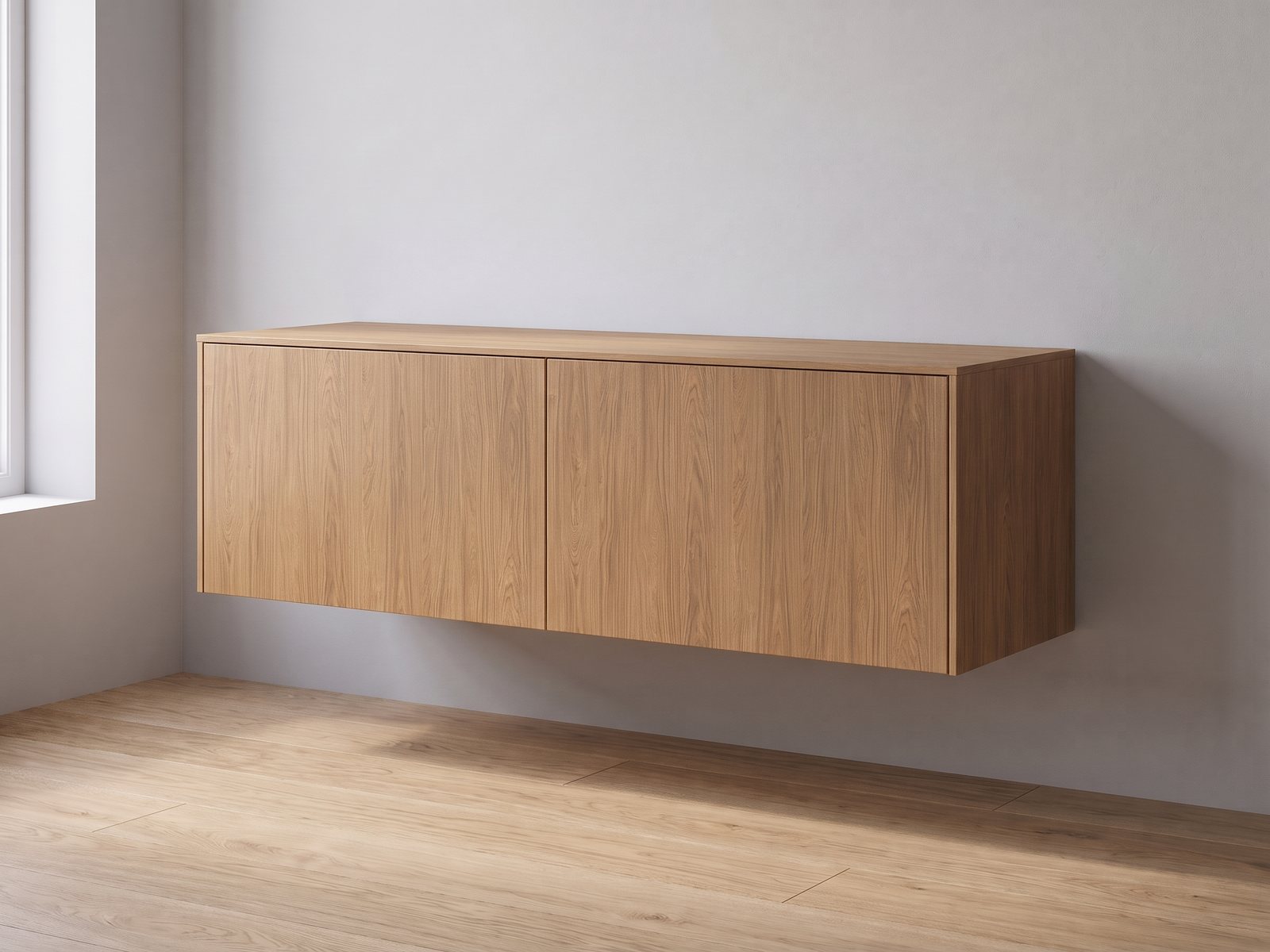 IKEA BESTÅ tv-meubel 120 × 42 × 38 cm met FrontLab-deuren, bovenblad en zijpanelen in Hazel Oak