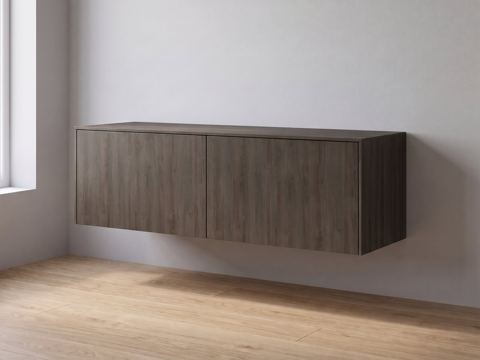 IKEA BESTÅ tv-meubel 120 × 42 × 38 cm met FrontLab-deuren, bovenblad en zijpanelen in Smoked Oak