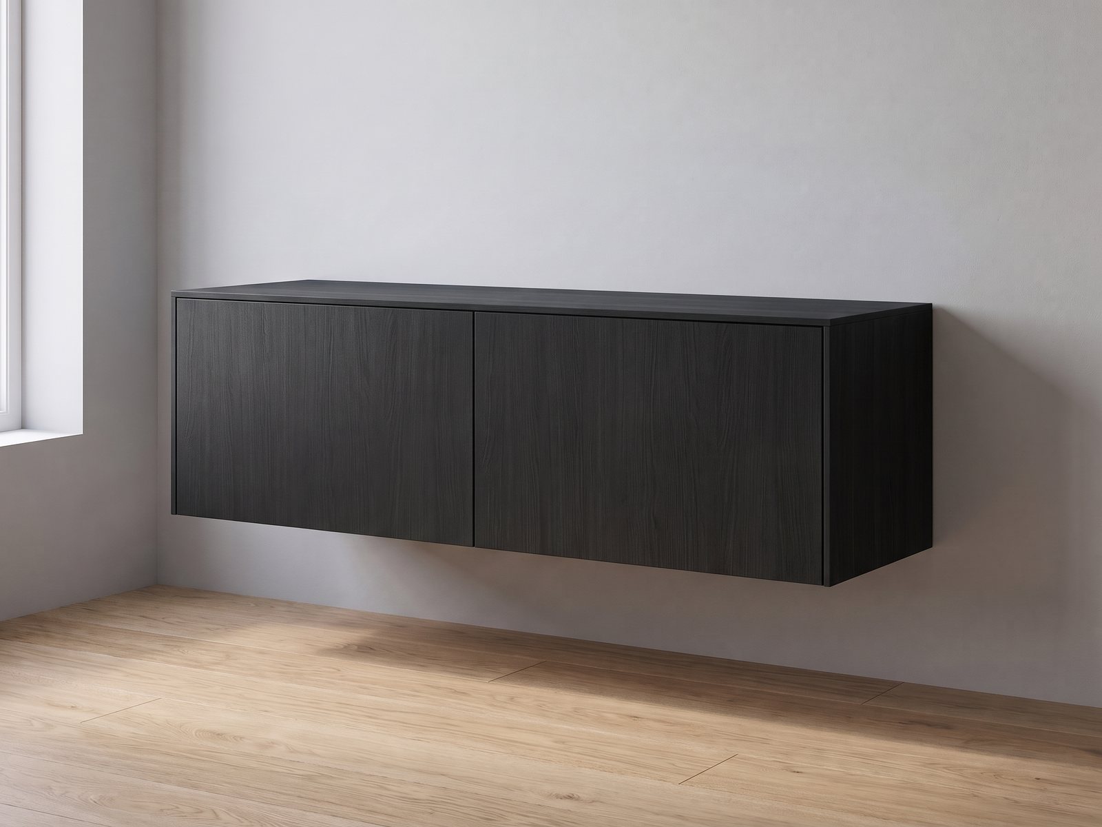 IKEA BESTÅ tv-meubel 120 × 42 × 38 cm met FrontLab-deuren, bovenblad en zijpanelen in Midnight Oak