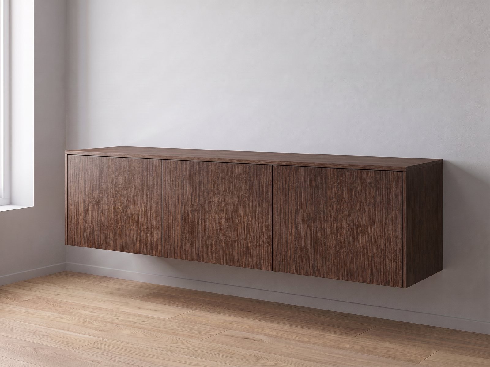 IKEA BESTÅ tv-meubel 180 × 42 × 38 cm met FrontLab-deuren, bovenblad en zijpanelen in Cocoa Oak