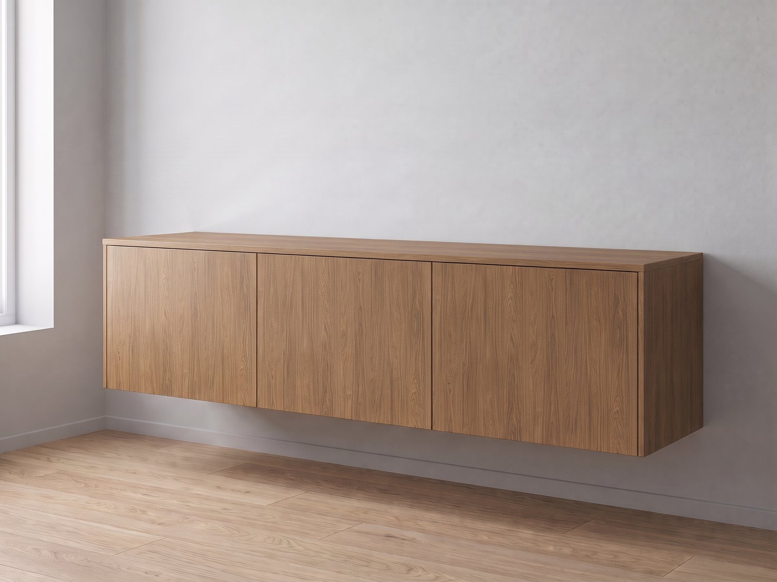 IKEA BESTÅ tv-meubel 180 × 42 × 38 cm met FrontLab-deuren, bovenblad en zijpanelen in Hazel Oak