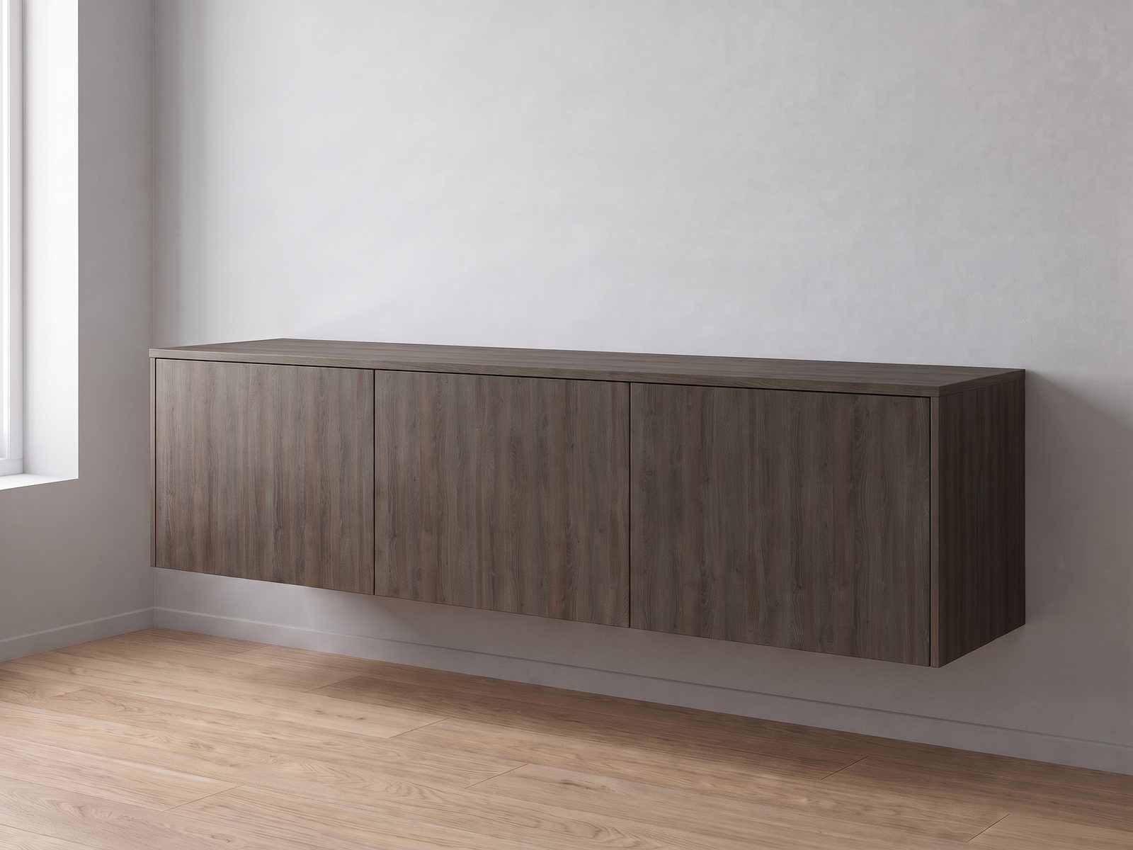 IKEA BESTÅ tv-meubel 180 × 42 × 38 cm met FrontLab-deuren, bovenblad en zijpanelen in Smoked Oak