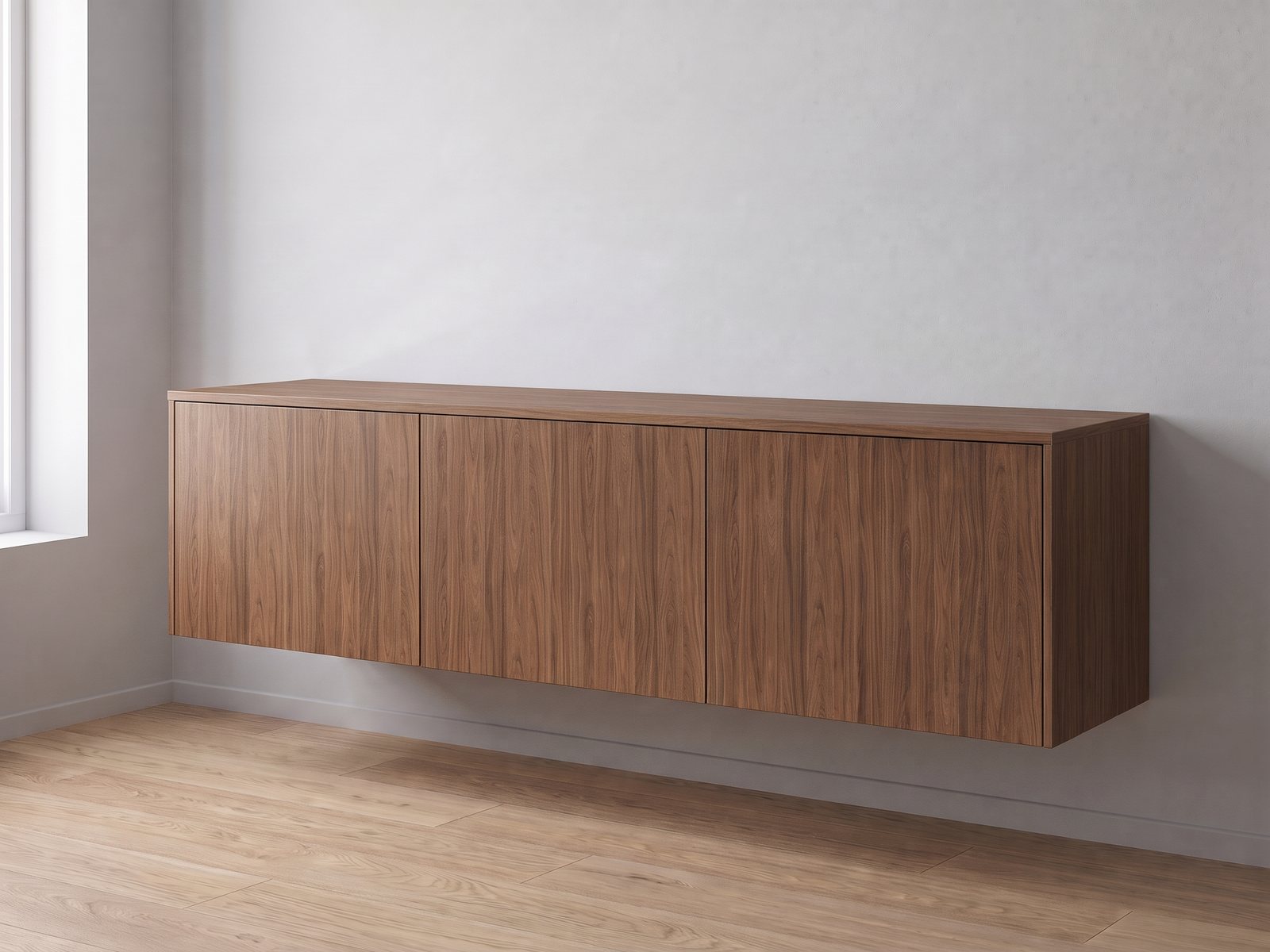 IKEA BESTÅ tv-meubel 180 × 42 × 38 cm met FrontLab-deuren, bovenblad en zijpanelen in Cognac Walnut