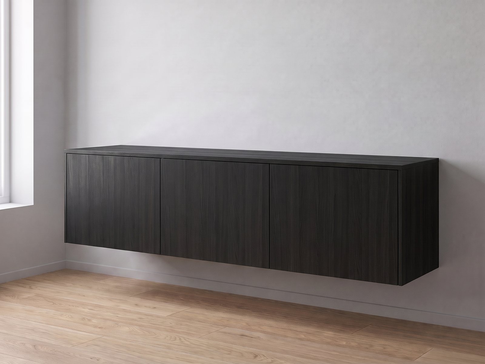 IKEA BESTÅ tv-meubel 180 × 42 × 38 cm met FrontLab-deuren, bovenblad en zijpanelen in Midnight Oak