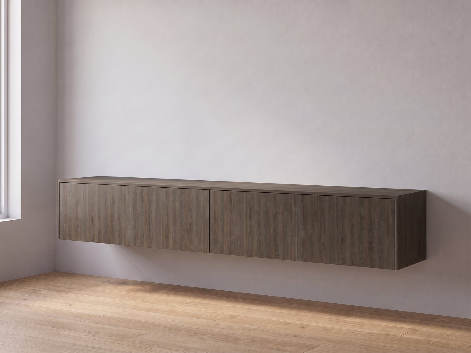 IKEA BESTÅ tv-meubel 240 × 42 × 38 cm met FrontLab-deuren, bovenblad en zijpanelen in Smoked Oak