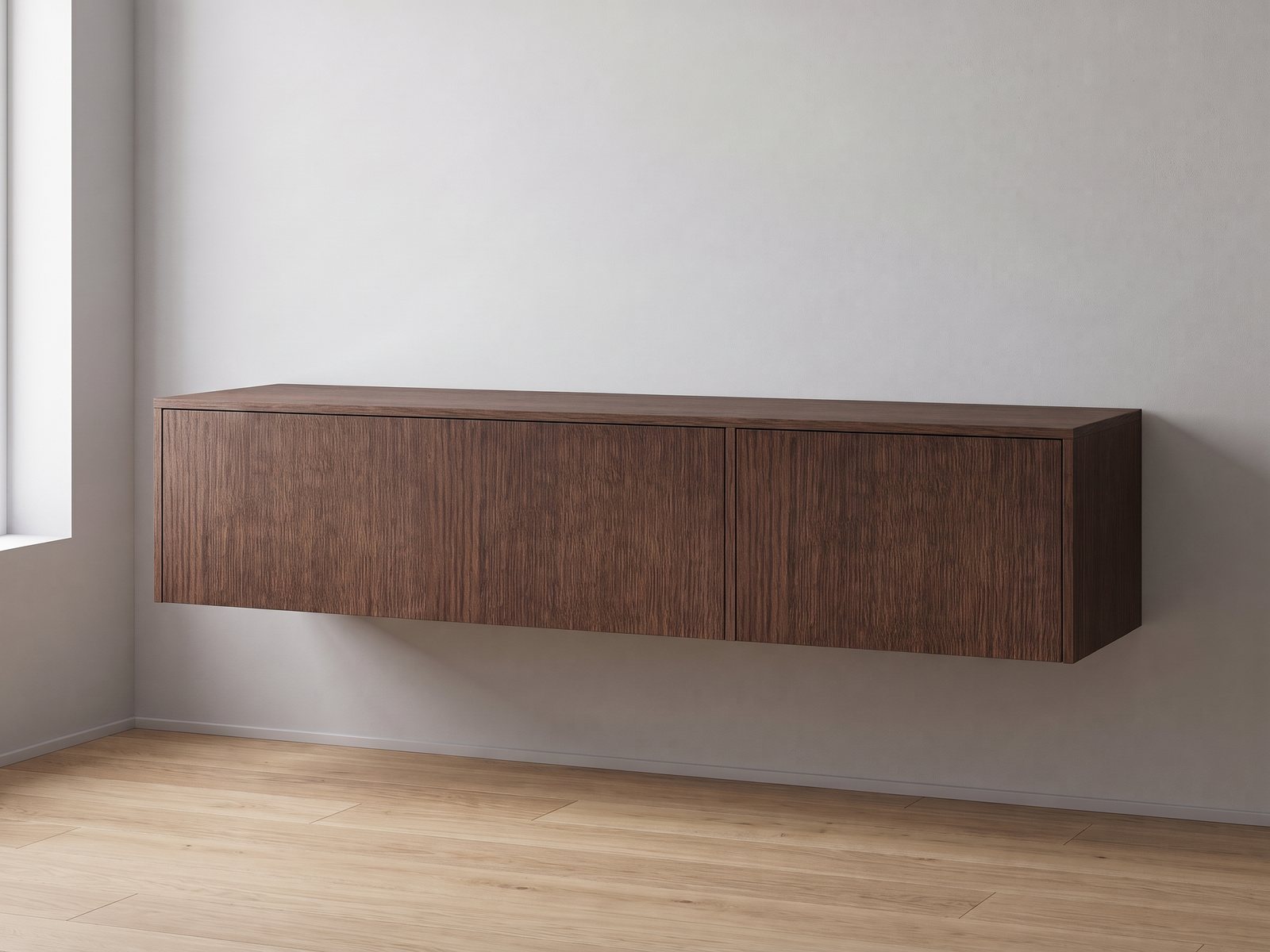 IKEA BESTÅ tv-meubel 180 × 42 × 38 cm met FrontLab-deur, ladefront, bovenblad en zijpanelen in Cocoa Oak